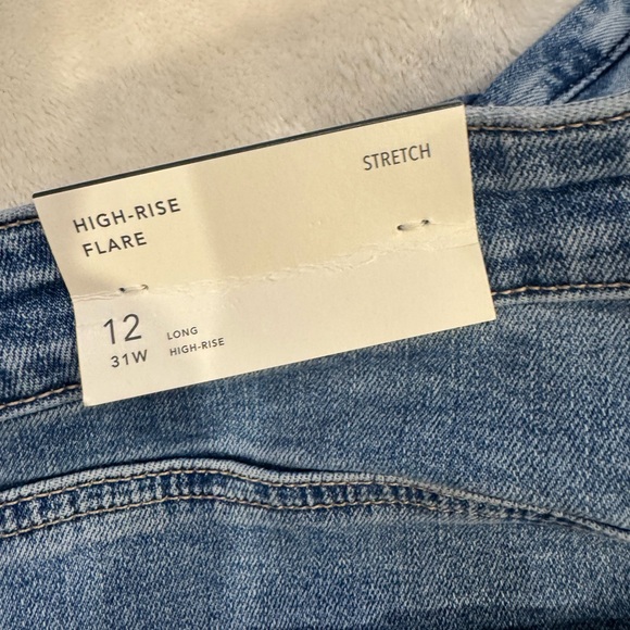 NEW- American Eagle Outfitters Blue Flare Jeans - Picture 5 of 7